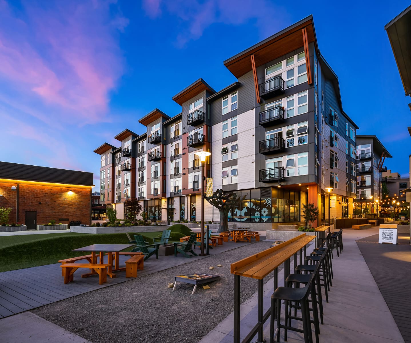 Twilight replacement gallery1 Outdoor shot of complex with Twilight replacement.